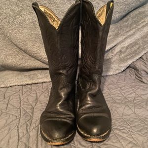 Vintage Durango Cowboy Boot - Black Leather - 6.5